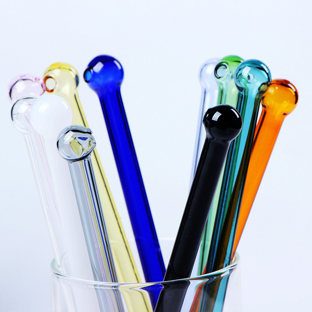 Słomki wielokrotnego użytku do napojów - kolorowe, przezroczyste, wysokiej jakości szkło borokrzemowe z okrągłą główką - Wianko - 2