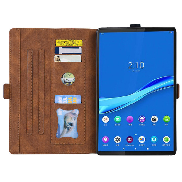 Klapki skórzane etui do Lenovo Tab M10 Plus TB-X606F X606X 10.3 P11 J606F M10 TB-X605F X505X M10HD Gen2 10.1 TB-X306F - Wianko - 91