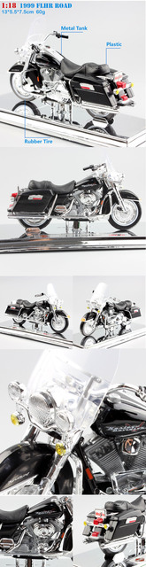 1/18 Skala Model Odlewu Motocykla Maisto FLHR Road King Street Bob Touring Duo Breakout - Wianko - 5