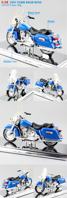 1/18 Skala Model Odlewu Motocykla Maisto FLHR Road King Street Bob Touring Duo Breakout - Wianko - 4
