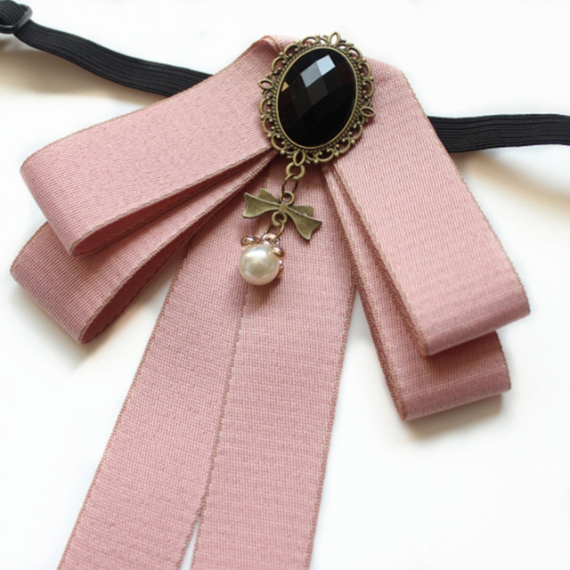 Broszka Vintage Cameo Lady Head z perłą, wstążką tassel i diamentem - ręcznie robiona, szykowna i elegancka biżuteria kostiumowa - Wianko - 8