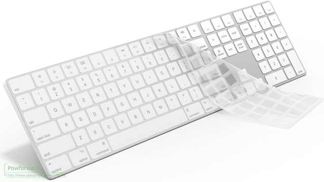 Przewodowa klawiatura Apple A1243 A1843 MB110LL/B do iMac z klawiaturą numeryczną - klawiatura silikonowa ochronna - Wianko - 9