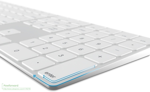 Przewodowa klawiatura Apple A1243 A1843 MB110LL/B do iMac z klawiaturą numeryczną - klawiatura silikonowa ochronna - Wianko - 8