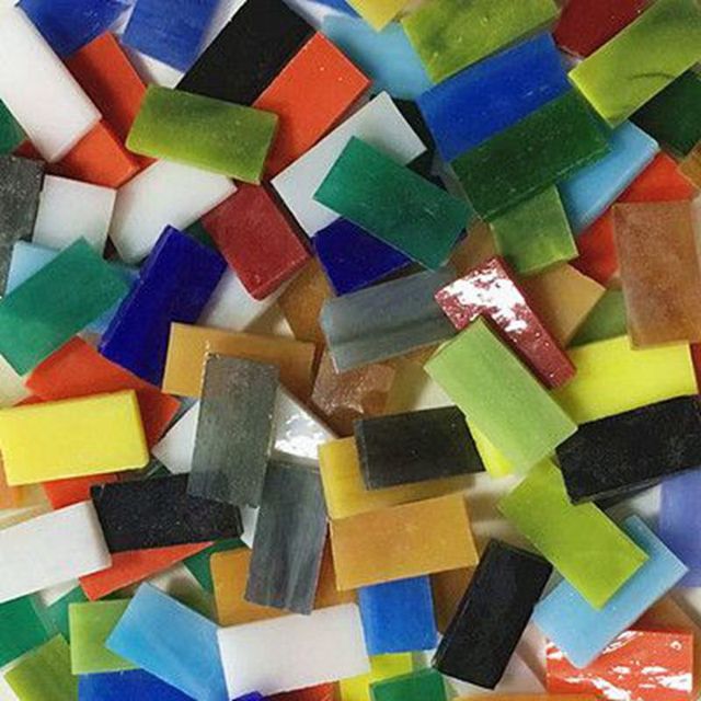 100g Kreatywne mozaiki szklanej i materiałów Mica do ręcznej aranżacji ścian - mieszane kolory, regularny kształt, materiał Craft ZXY9798 - Wianko - 4