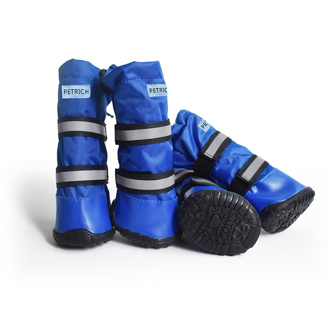 Zimowe buty dla dużego psa - trwałe, wodoodporne, wygodne, regulowane, odblaskowe, antypoślizgowe z gumowymi podeszwami - Wianko - 17
