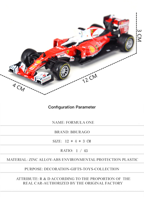Model odlewania symulacji Ferrari SF1000 #5 #16 2020 F1 zespół Bburago 1:43 - Wianko - 10
