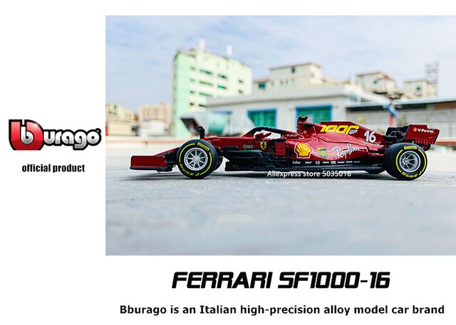 Model odlewania symulacji Ferrari SF1000 #5 #16 2020 F1 zespół Bburago 1:43 - Wianko - 15