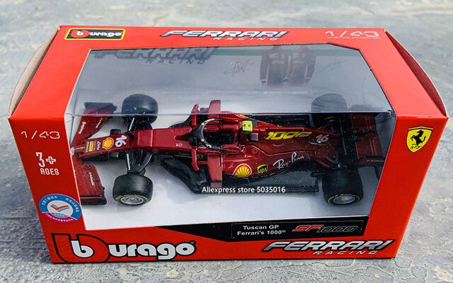 Model odlewania symulacji Ferrari SF1000 #5 #16 2020 F1 zespół Bburago 1:43 - Wianko - 22