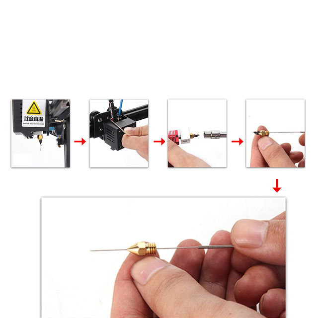 7-w-1 zestaw narzędzi do czyszczenia drukarki 3D: pinceta, klucz, igły, Cutter PTFE - Wianko - 12