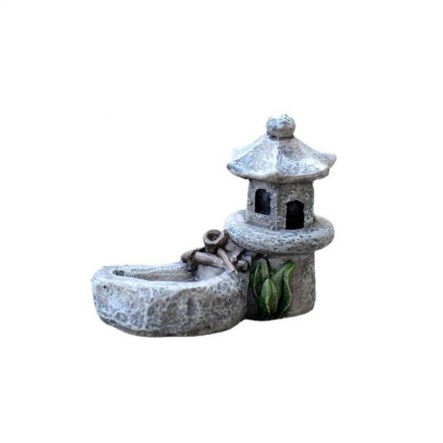 Tytuł: Figurka miniaturowego ogrodzenia wieży z żywicy do dekoracji domowej w stylu bajkowego ogrodu - Wianko - 13