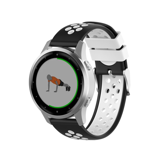 Pasek do zegarka Garmin Vivoactive 4s - miękki, silikonowy, oddychający, 18mm - Wianko - 9