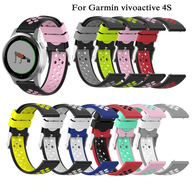 Pasek do zegarka Garmin Vivoactive 4s - miękki, silikonowy, oddychający, 18mm - Wianko - 3