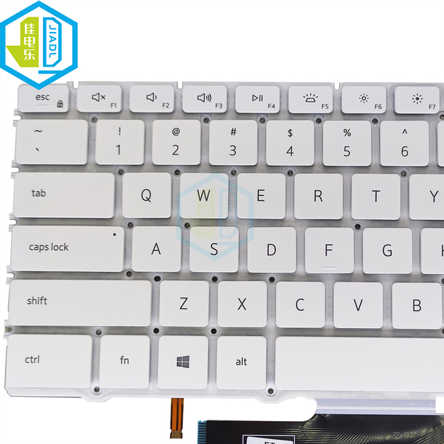 Klawiatura do Dell XPS 13 7390 2 w 1 - Zamienne podświetlenie dla laptopa z angielskim układem, kolor biały - Wianko - 3