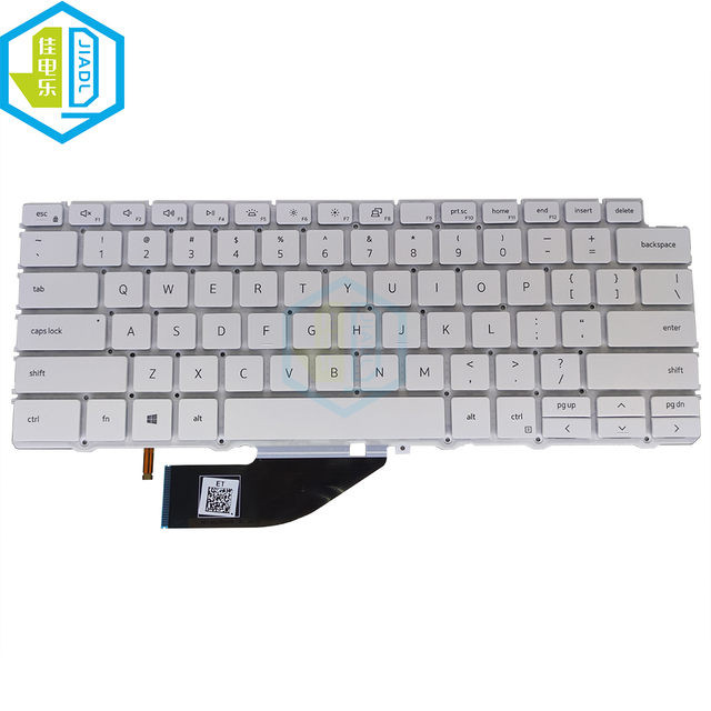 Klawiatura do Dell XPS 13 7390 2 w 1 - Zamienne podświetlenie dla laptopa z angielskim układem, kolor biały - Wianko - 1