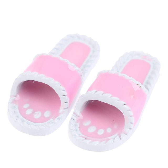 Lalki akcesoria: Mini pantofelki na buty dla lalek - 1/2/5 par, skala 1/12 - Wianko - 2