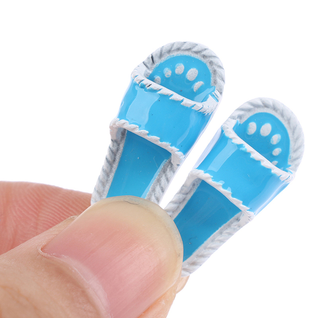 Lalki akcesoria: Mini pantofelki na buty dla lalek - 1/2/5 par, skala 1/12 - Wianko - 10
