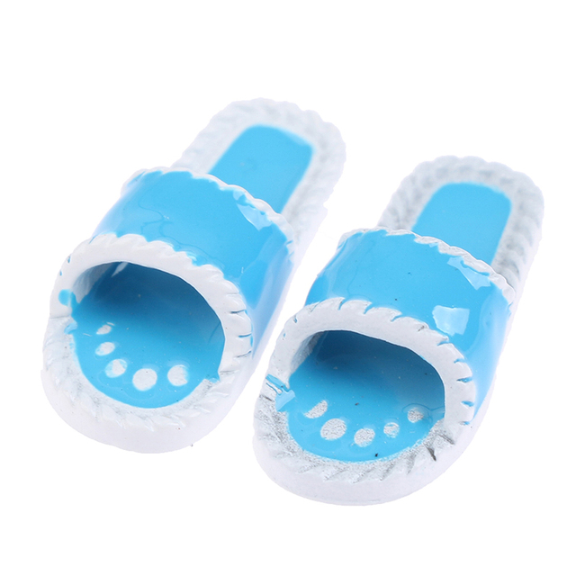Lalki akcesoria: Mini pantofelki na buty dla lalek - 1/2/5 par, skala 1/12 - Wianko - 3