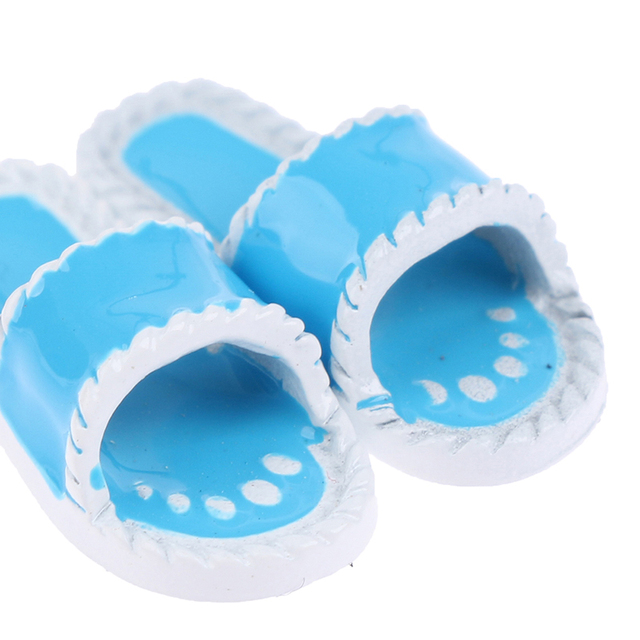 Lalki akcesoria: Mini pantofelki na buty dla lalek - 1/2/5 par, skala 1/12 - Wianko - 7