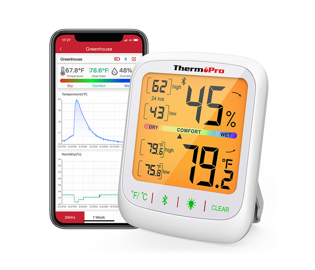 Bezprzewodowy termometr i higrometr cyfrowy ThermoPro TP359 - monitor temperatury i wilgotności - Wianko - 2