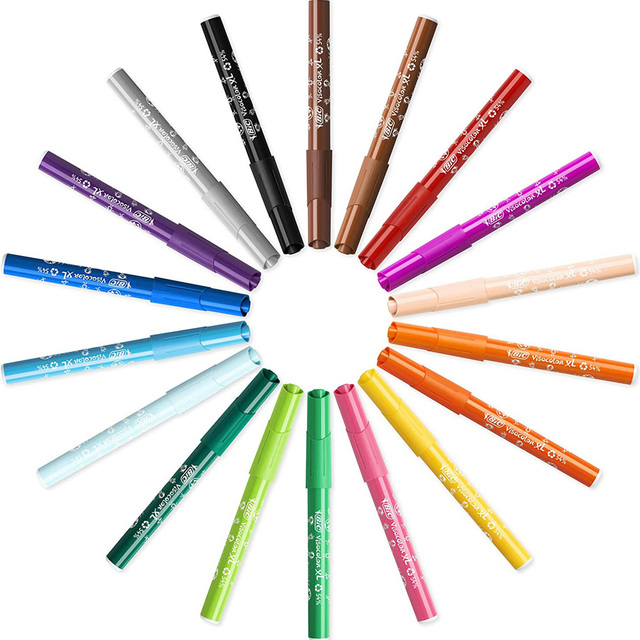 Długopis BIC Kids Visacolor XL Jumbo 12 kolorów do rysowania, malarstwa i kaligrafii - Wianko - 2
