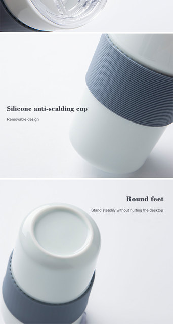 Przenośny ceramiczny kubek na wodę SENDIAN - wykwintny, czterokolorowy, dużej pojemności z słomką - Wianko - 9