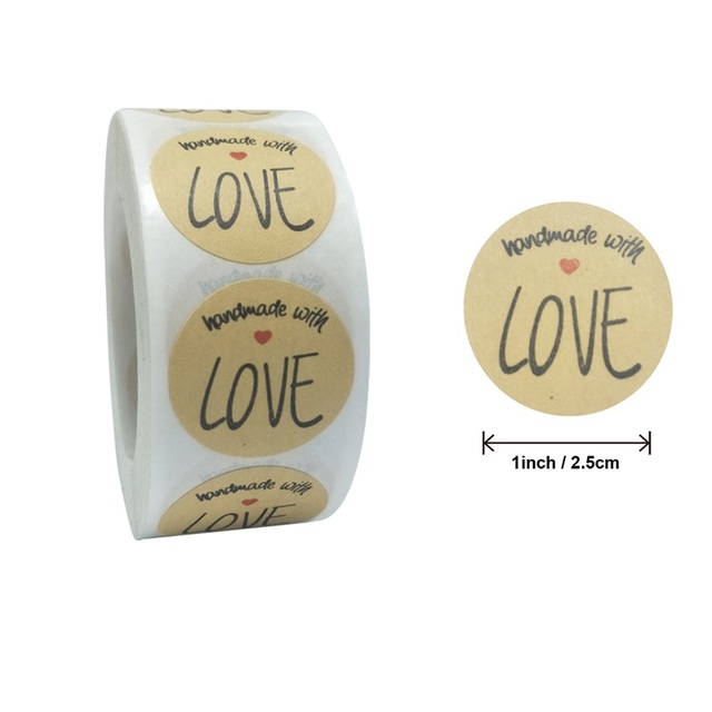 Ibsisi Life 500 sztuk rolka naklejek papierowych dekoracyjnych do pakowania prezentów Baby Show ślub - Wianko - 21