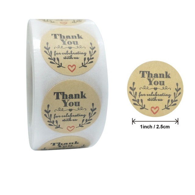 Ibsisi Life 500 sztuk rolka naklejek papierowych dekoracyjnych do pakowania prezentów Baby Show ślub - Wianko - 19