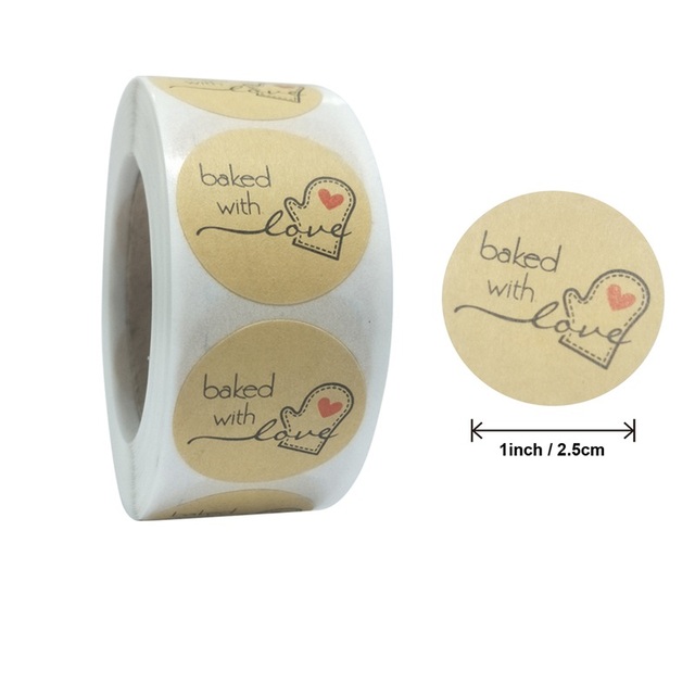 Ibsisi Life 500 sztuk rolka naklejek papierowych dekoracyjnych do pakowania prezentów Baby Show ślub - Wianko - 24