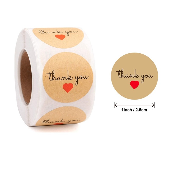 Ibsisi Life 500 sztuk rolka naklejek papierowych dekoracyjnych do pakowania prezentów Baby Show ślub - Wianko - 28