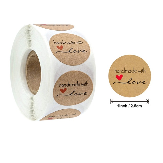 Ibsisi Life 500 sztuk rolka naklejek papierowych dekoracyjnych do pakowania prezentów Baby Show ślub - Wianko - 6