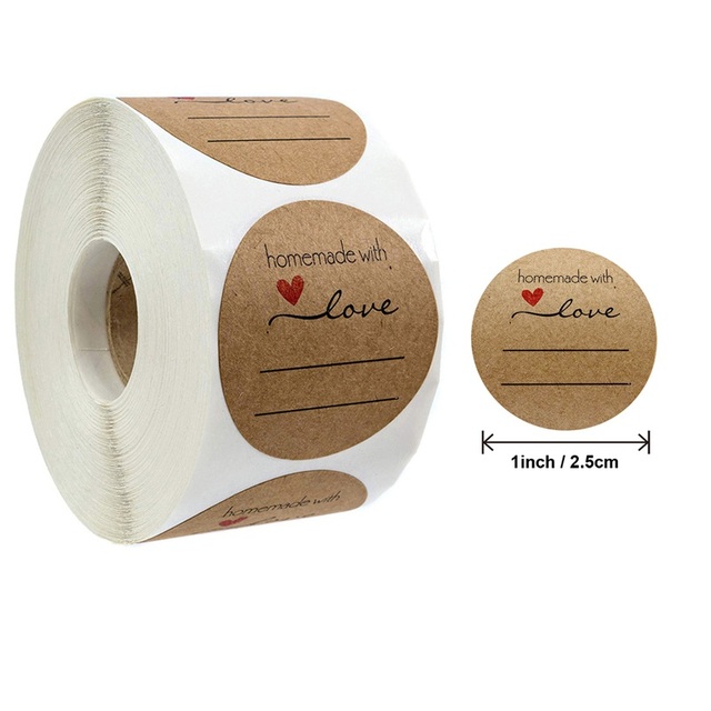 Ibsisi Life 500 sztuk rolka naklejek papierowych dekoracyjnych do pakowania prezentów Baby Show ślub - Wianko - 7
