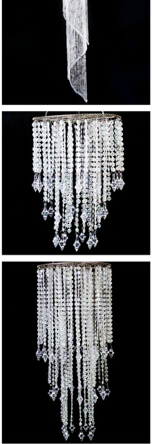 Wisiorek akrylowy oświetlenie ślubne dekoracyjny kryształ 500g/worek, rozmiar 46X18MM, przezroczysty - Wianko - 6