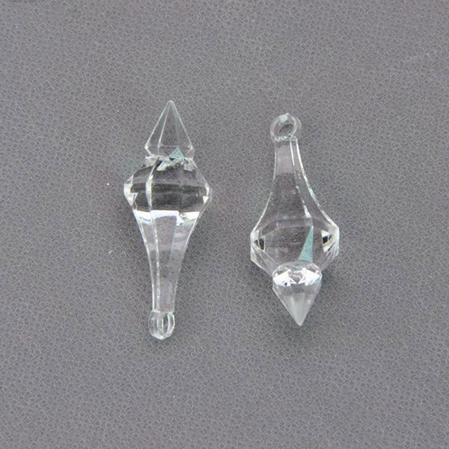 Wisiorek akrylowy oświetlenie ślubne dekoracyjny kryształ 500g/worek, rozmiar 46X18MM, przezroczysty - Wianko - 2