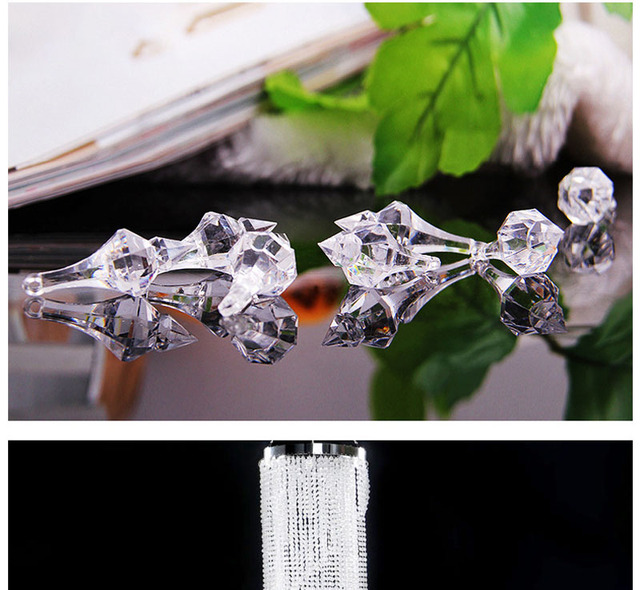 Wisiorek akrylowy oświetlenie ślubne dekoracyjny kryształ 500g/worek, rozmiar 46X18MM, przezroczysty - Wianko - 5