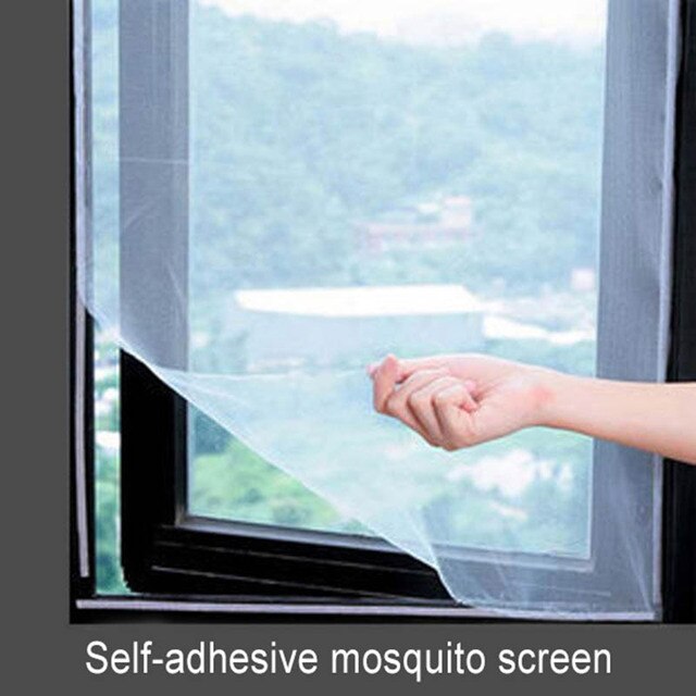 Trwała samoprzylepna siatka okienna przeciw komarom DIY SCVD889 - niewidoczna kurtyna chroniąca przed szkodnikami - Wianko - 3