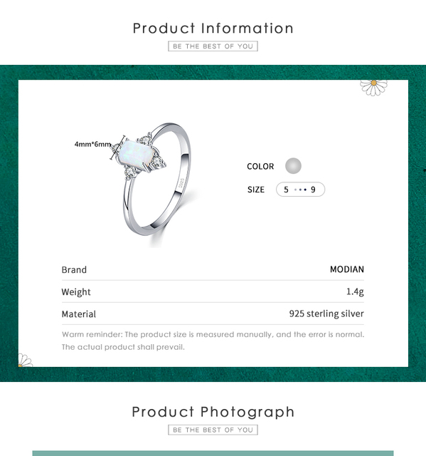 Pierścionek Shining Crown Opal z prawdziwego srebra 925 dla kobiet - klasyczna i luksusowa ozdobna biżuteria - Wianko - 5