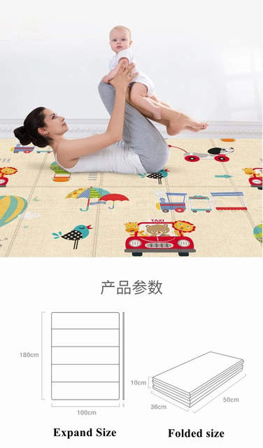 Składana mata do zabawy dla dzieci Xpe Puzzle - dywan gry, wspinaczka i zabawki dla dzieci - 180x100cm - Wianko - 8