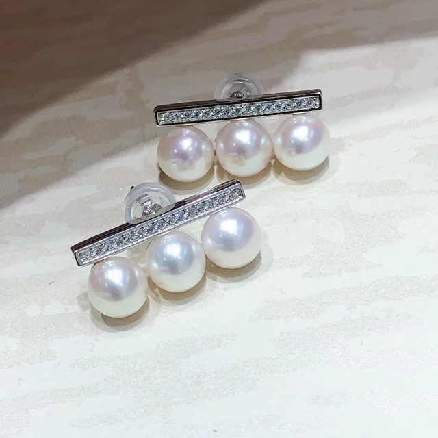 Zestaw biżuterii naszyjnik i kolczyki ze srebra 925 z naturalną perłą słodkowodną - Wianko - 9