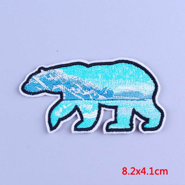Łatka żelazkowana Niedźwiedź Wieloryb Fala - Nadaje się na odzież, podróżne DIY, na kurtkę, przestrzeń górska, Van Gogh - Wianko - 42