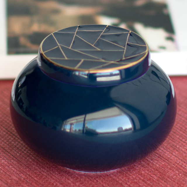 Ceramiczny zestaw do herbaty Kung Fu - okrągła puszka z zamkniętymi pojemnikami na herbatę i cukierki, idealna na podróż, do biura i domu. Herbaciarnia w miniaturze - Wianko - 2