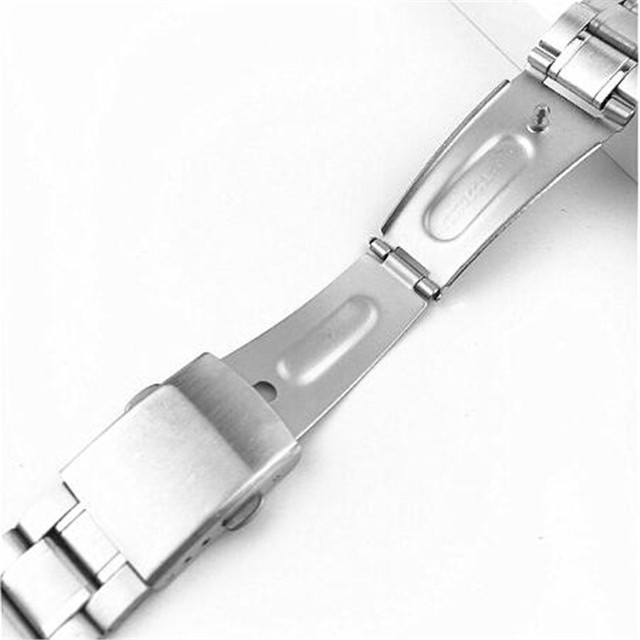 Zegarek ze stali nierdzewnej z paskiem Metal Watchband o szerokości 12/14/16/18/20/22mm, srebrny zespół z składanym zapięciem - męski i damski - Wianko - 6