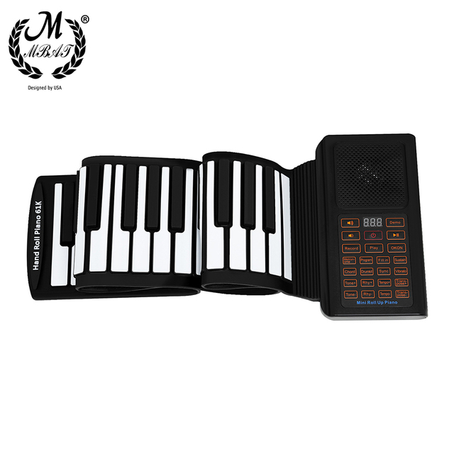 Przenośne składane pianino MBAT z 61 klawiszami, elastyczną i miękką składaną klawiaturą, narzędzie edukacyjne dla dzieci - Wianko - 13