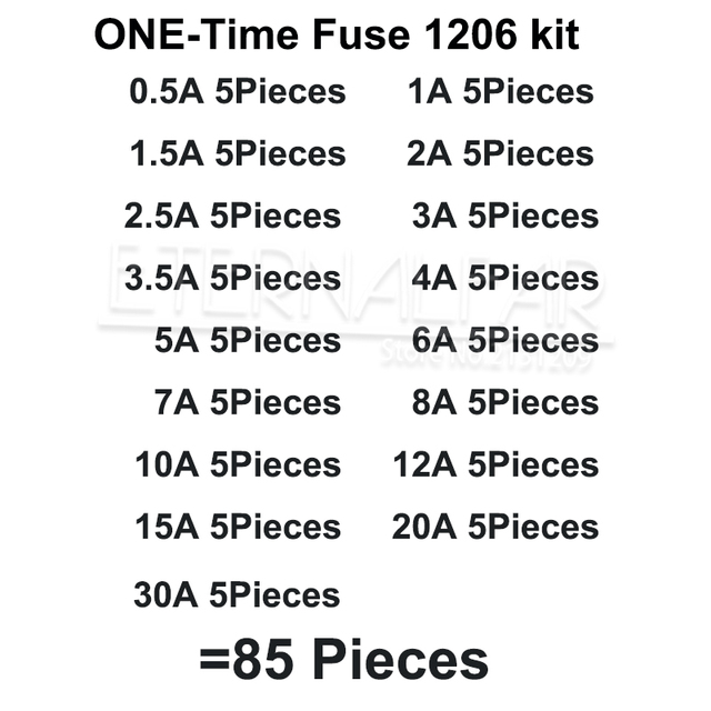 Zestaw bezpieczników SMD 1206 3216 (0.5A-30A) - szybkie przywrócenie pełnej funkcjonalności - Wianko - 18