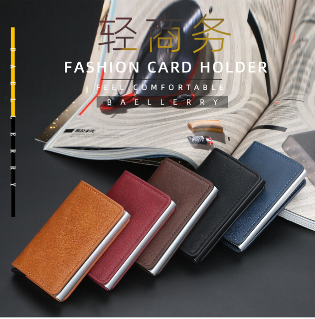Nowy inteligentny portfel RFID na karty 2021 dla mężczyzn i kobiet z aluminium i metalu - Mini portfel na karty biznesowe, dropshipping - Wianko - 1
