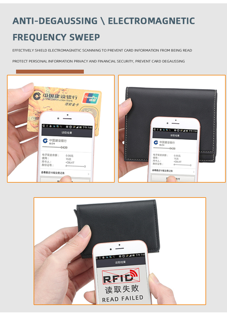 Nowy inteligentny portfel RFID na karty 2021 dla mężczyzn i kobiet z aluminium i metalu - Mini portfel na karty biznesowe, dropshipping - Wianko - 4