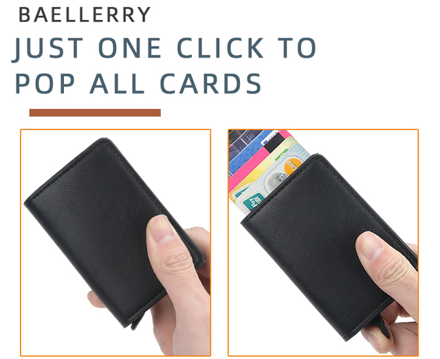 Nowy inteligentny portfel RFID na karty 2021 dla mężczyzn i kobiet z aluminium i metalu - Mini portfel na karty biznesowe, dropshipping - Wianko - 3