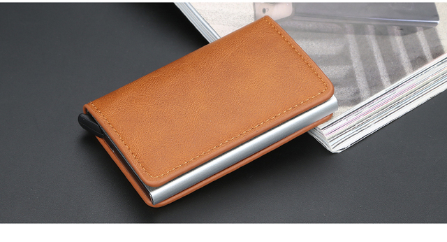 Nowy inteligentny portfel RFID na karty 2021 dla mężczyzn i kobiet z aluminium i metalu - Mini portfel na karty biznesowe, dropshipping - Wianko - 17