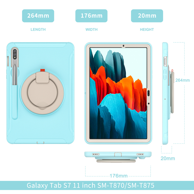 Obudowa magnetyczna z uchwytem na ołówek do Samsung Galaxy Tab S7 11, A7 10.4, S6 Lite 10.4, A7 lite 8.7 oraz Tab A - Wianko - 35