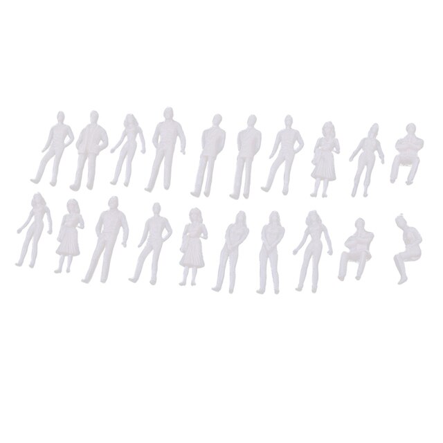 Model ludzi architektury w skali 1/50 - 20 sztuk niemalowanych, rysunek miniaturowy - Wianko - 6