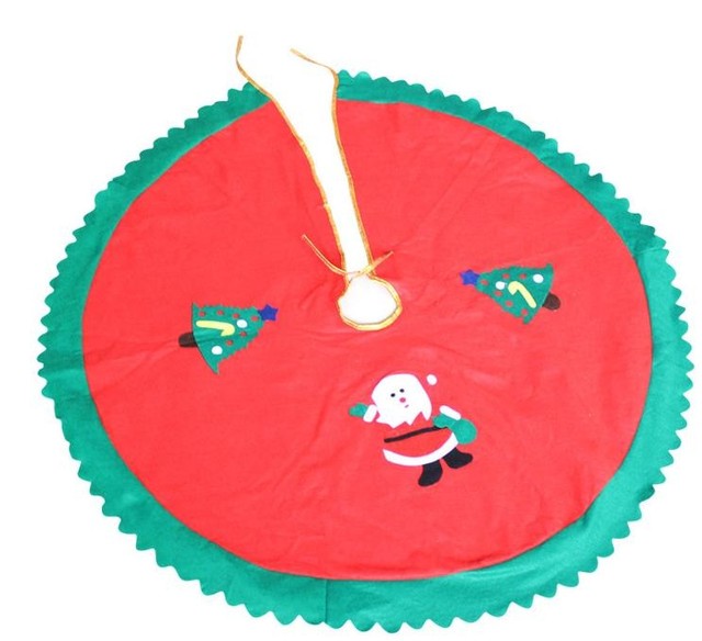 Mroźne przyjaciółki Santa - spódniczka na choinkę vintage 90 cm - włókninowa dekoracja świąteczna - Wianko - 5